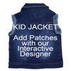 KID Blue Denim Jacket with Patches - back