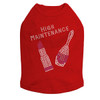 High Maintenance with Austrian crystal Nail Polish & Lipstickrhinestone dog tank for large and small dogs.
5" X 5" design with fuchsia & silver Austrian crystal rhinestones, nailheads, & rhinestuds.