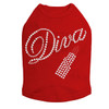 Diva with Austrian crystal Red Lipstick rhinestone dog tank for large and small dogs.
4" X 4" design with silvernailheads, clear rhinestones, & red Austrian crystal rhinestones.