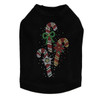 Candy Canes Rhinestone Dog Tank