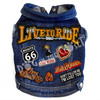 Live to Ride Big Biker Denim Dog Jacket