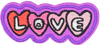 Pink & Purple Love hearts - Patch