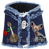 Day of the Dead Chihuahua Denim Harness Vest