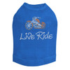 Live - Ride - Orange Motorcycle - Dog Tank