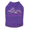 Biker Babe - Pink Motorcycle - Dog Tank