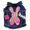 Big Pink Bunny Denim Dog Jacket