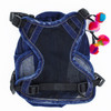 Doggie Denim Backpack Harness Vest - Football Patches