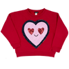 Kid Sweatshirt - Sequin Heart with Face