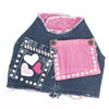 Vintage Pink Pocket Denim Harness Vest - Size XS