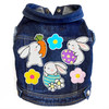 Cute Spring Bunnies Denim Dog Jacket