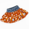 Longhorn Denim Ruffle Skirt