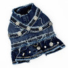 Denim Harness Vest with Ruffle and Filigree Studs Size XS