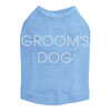 Groom's Dog  rhinestone dog tank for large and small dogs.
5" X 2" (small) & 8" X 3" (large) design with clear rhinestones.
Matching rhinestone t-shirts for pet owners.
Over 800 rhinestone designs to choose from.