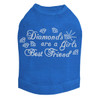 Diamonds are a Girls Best Friend #1 rhinestone dog tank for large and small dogs.