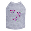 Pink & Purple Nailhead Butterflies dog tank for small and large dogs.