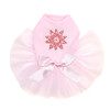 Red Rhinestone Flower dog tutu for large and small dogs.