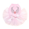 Heart with Wings #1 pink dog tutu for large and small dogs.