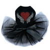 Heart with Wings #2 black dog tutu for large and small dogs.