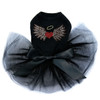 Heart with Wings & Halo black dog tutu for large and small dogs.