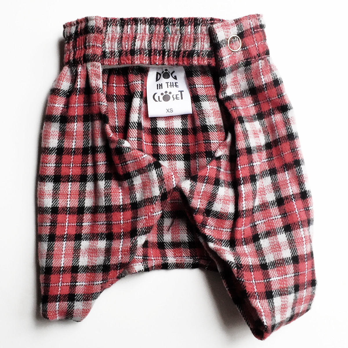 Gray, Red, \u0026 Black Plaid Flannel Boxer 