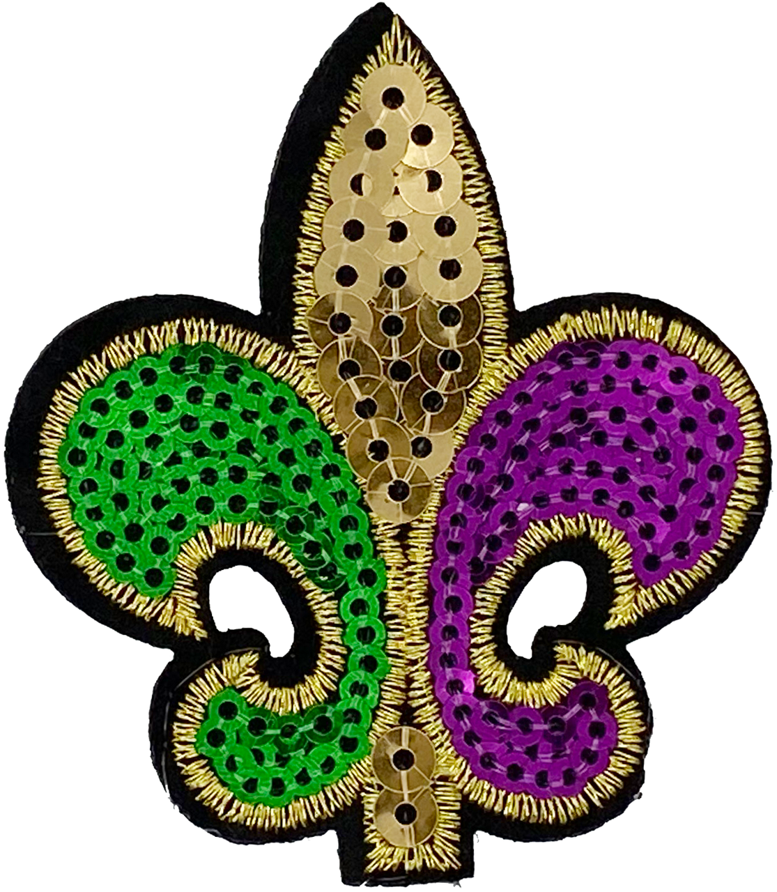 Mardi Gras Patches, Green / One Size