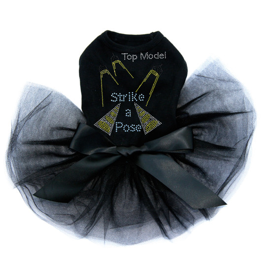 Top Model - Strike a Pose rhinestone dog tutu for large and small dogs.