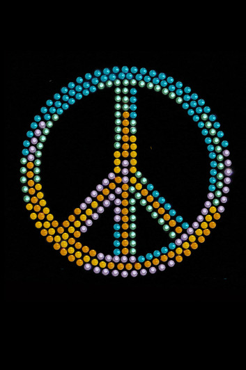 Peace Sign (Blue, Orange, Yellow, & Green) - Women's T-shirt