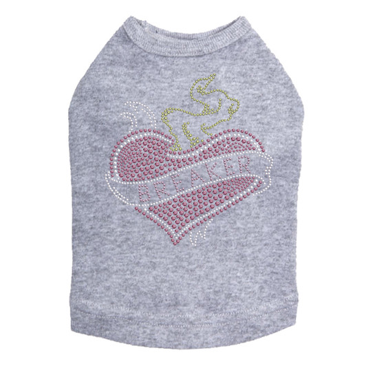 Heart Breaker Rhinestone Dog Tank