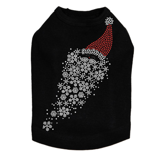 Santa Face with Snowflake Beard - Black Dog Tank
