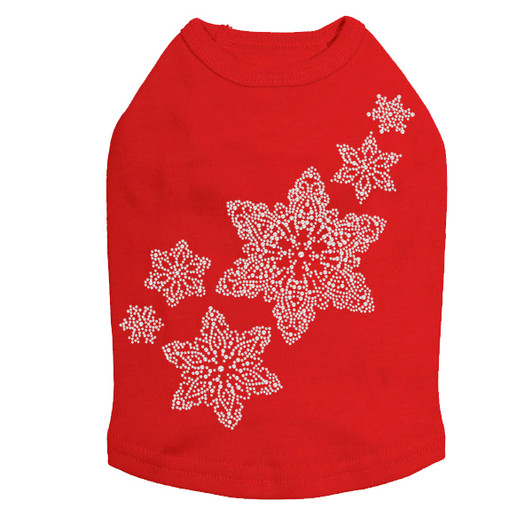 Rhinestone Snowflakes - Red Dog Tank