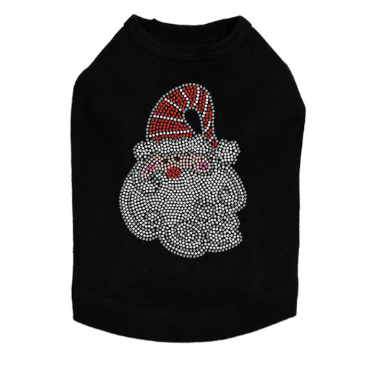 Santa Face with Curly Beard - Black Dog Tank