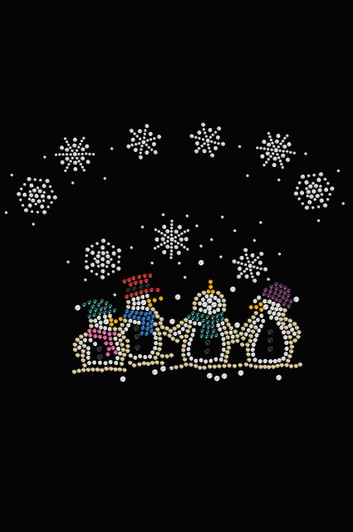 Snowman Family - Black Women's T-shirt