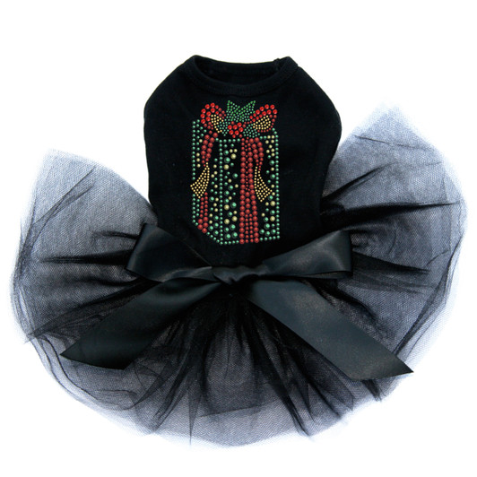 Green Christmas Gift  - Black Tutu