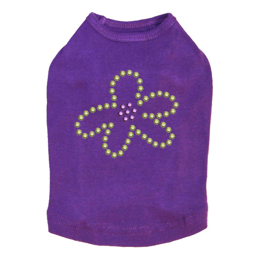 Lime & Purple Flower dog tank for large and small dogs.