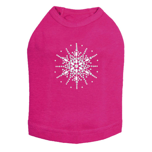Snowflake #2  - Fuchsia Dog Tank