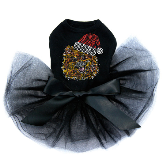 Pomeranian with Santa Hat - Tutu for Big and Little Dogs