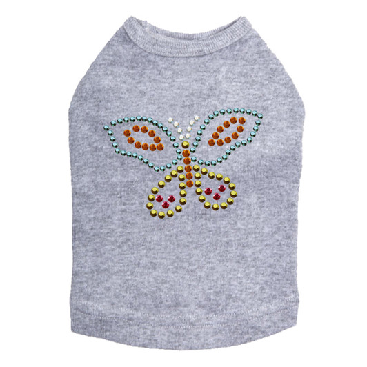 Multicolor Butterfly dog tank for small and large dogs.