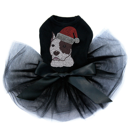 Pit Bull with Santa Hat - Tutu for Big and Little Dogs