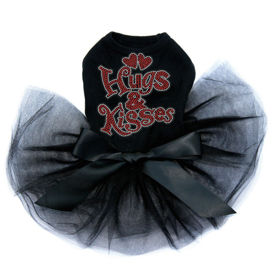 Hugs & Kisses Black Tutu for large and small dogs.