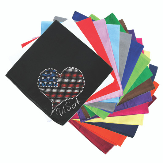 Patriotic American Heart #3 - Bandanna