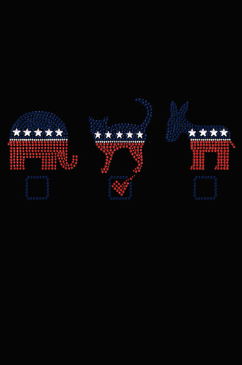 Vote Cat, Elephant, Donkey - Women's T-shirt