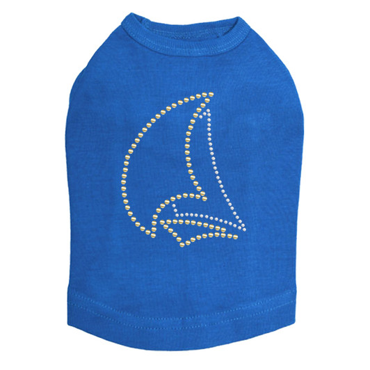 Sailboat - Small - Nailhead dog tank for small and big dogs