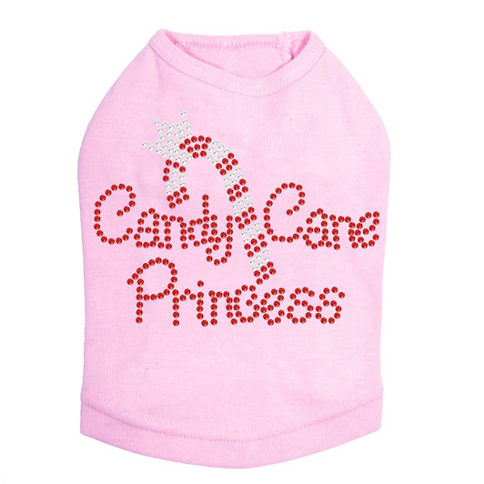 Candy Cane Princess - Pink Dog Tank