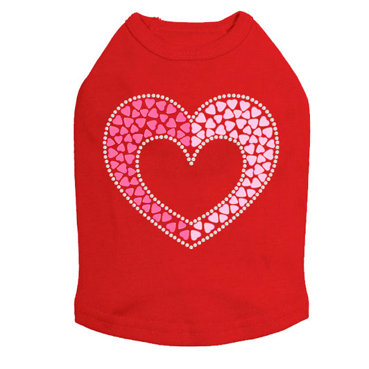 Pink & Light Pink Nailhead Hearts - Dog Tank