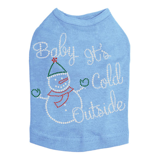 "Baby It's Cold Outside" Snowman - Blue Dog Tank