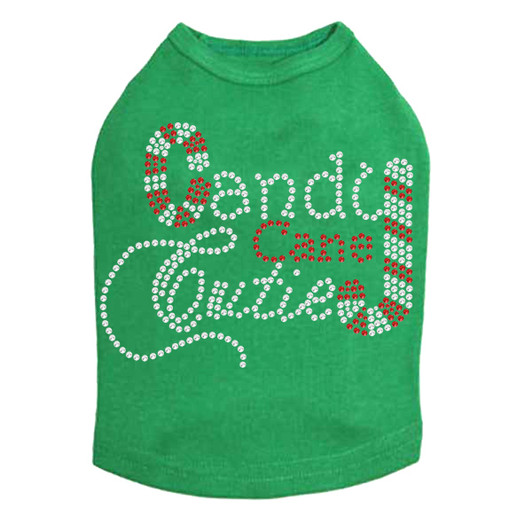 Candy Cane Cutie - Kelly Green Dog Tank