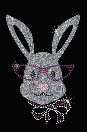 Girl Bunny with Glasses and Bow  - Women's Tee