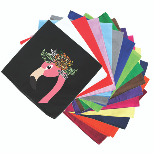 Flamingo with Flowers - Bandanna