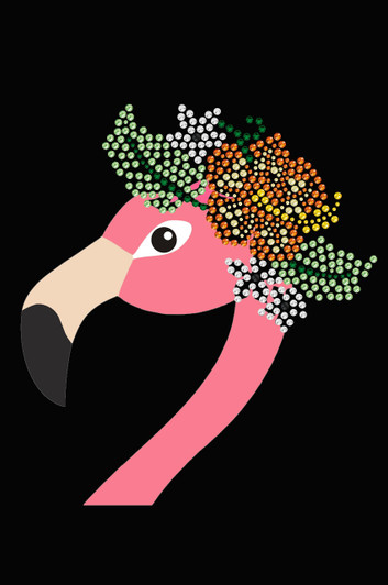 Flamingo with Flowers - Women's Tee