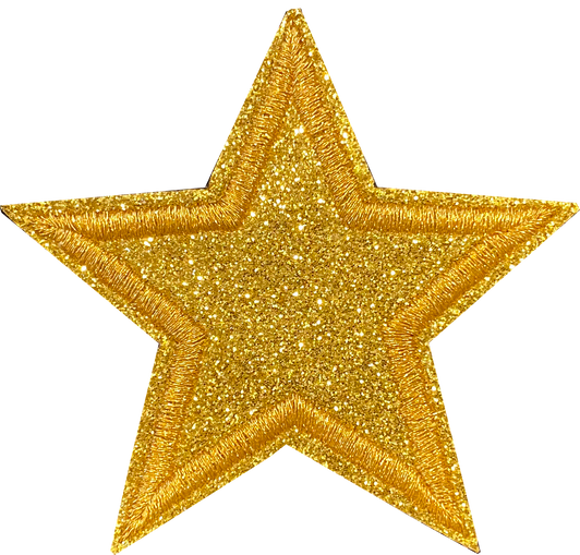 Gold Glitter Star Patch